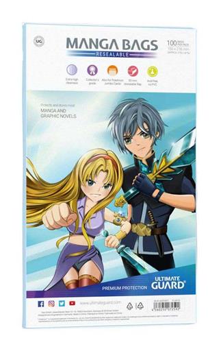 ULTIMATE GUARD MANGA BAGS BOLSAS MANGAS CIERRE REUTILIZABLE (100) ULTIMATE GUARD MANGA BAGS BOLSAS MANGAS CIERRE REUTILIZABLE (100)