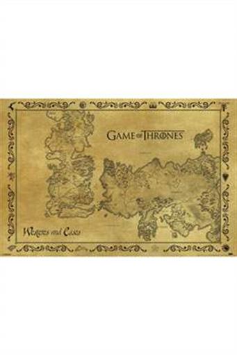 POSTER JUEGO DE TRONOS ANTIQUE MAP 61 X 91 CM POSTER JUEGO DE TRONOS ANTIQUE MAP 61 X 91 CM