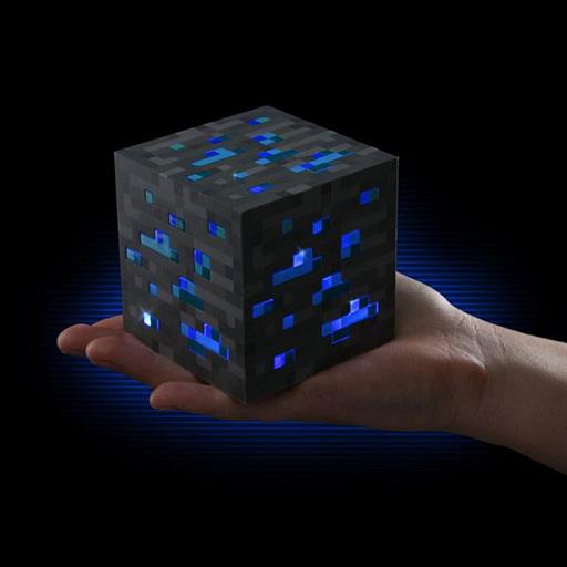 MINECRAFT MINERAL PIEDRA DIAMANTE CON LUZ MINECRAFT MINERAL PIEDRA DIAMANTE CON LUZ