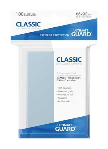 FUNDAS CARTAS JUEGOS DE MESA ULTIMATE GUARD CLASSIC - STANDARD TRANSPARENTE FUNDAS CARTAS JUEGOS DE MESA ULTIMATE GUARD CLASSIC - STANDARD TRANSPARENTE