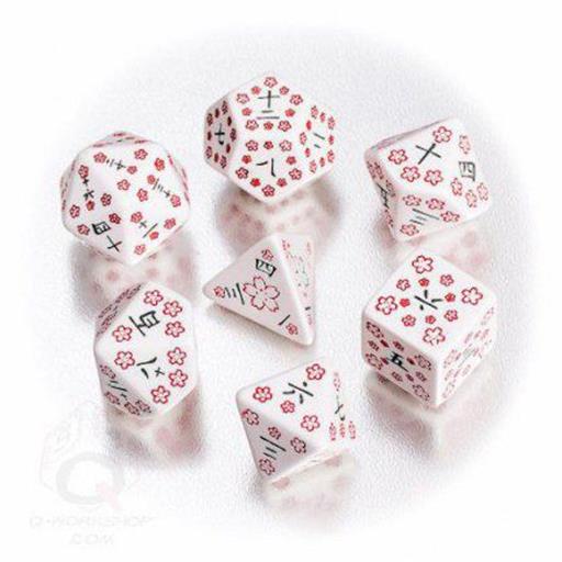 DADOS Q-WORKSHOP SET DE 7: HANDPAINTED JAPANESE KANJI DADOS Q-WORKSHOP SET DE 7: HANDPAINTED JAPANESE KANJI