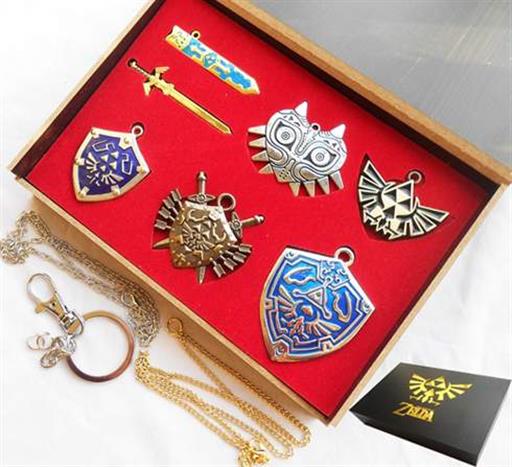 THE LEGEND OF ZELDA SET 7 PIEZAS LLAVEROS COLGANTES THE LEGEND OF ZELDA SET 7 PIEZAS LLAVEROS COLGANTES
