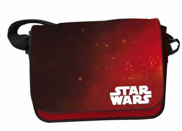 STAR WARS EPISODIO VII BOLSO BANDOLERA SOLAPA LOGO FONDO ROJO