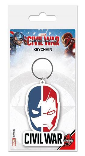 CAPITAN AMERICA CIVIL WAR LLAVERO CAUCHO 6 CM FACE SPLIT CAPITAN AMERICA CIVIL WAR LLAVERO CAUCHO 6 CM FACE SPLIT