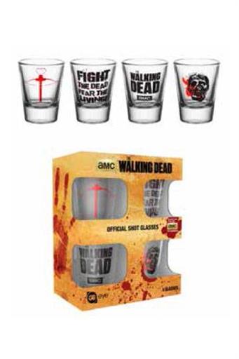 THE WALKING DEAD PACK DE 4 VASOS DE CHUPITOS SYMBOLS THE WALKING DEAD PACK DE 4 VASOS DE CHUPITOS SYMBOLS