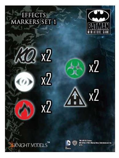 BATMAN MINIATURE GAME: EFFECT MARKERS SET 1 (KNIGHT MODELS)