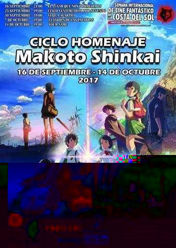 CICLO HOMENAJE MAKOTO SHINKAI: EL JARDIN DE LAS PALABRAS 071017 19:00H CICLO HOMENAJE MAKOTO SHINKAI: EL JARDIN DE LAS PALABRAS 071017 19:00H