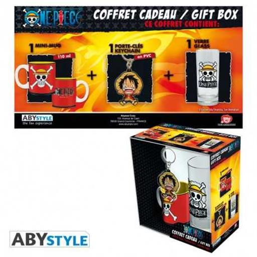 ONE PIECE PACK VASO + LLAVERO + MINI TAZA LUFFY ONE PIECE PACK VASO + LLAVERO + MINI TAZA LUFFY