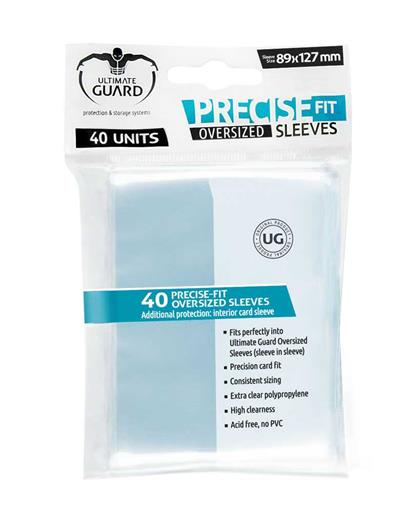 ULTIMATE GUARD PRECISE FIT SLEEVES FUNDAS CARTAS OVERSIZED TRANSPARENTE (40 ULTIMATE GUARD PRECISE FIT SLEEVES FUNDAS CARTAS OVERSIZED TRANSPARENTE (40