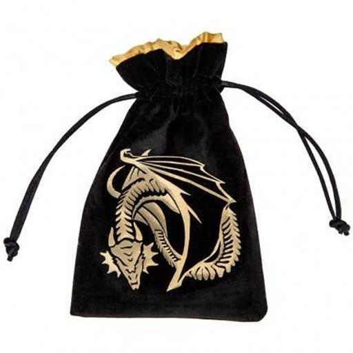 BOLSA DADOS Q-WORKSHOP DRAGON BLACK & GOLDEN VELOUR DICE BAG BOLSA DADOS Q-WORKSHOP DRAGON BLACK & GOLDEN VELOUR DICE BAG