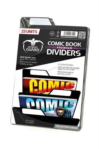 ULTIMATE GUARD PREMIUM COMIC BOOK DIVIDERS PARA COMICS NEGRO (25) ULTIMATE GUARD PREMIUM COMIC BOOK DIVIDERS PARA COMICS NEGRO (25)