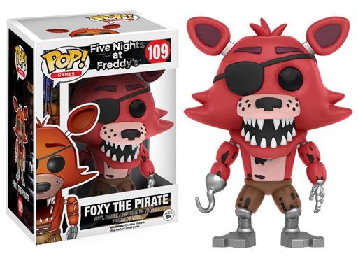 FIVE NIGHTS AT FREDDY'S FIGURA 9 CM FOXY THE PIRATE VINYL POP FIVE NIGHTS AT FREDDY'S FIGURA 9 CM FOXY THE PIRATE VINYL POP