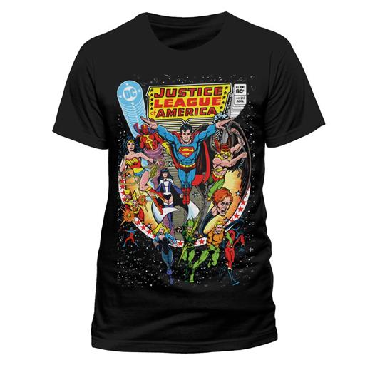 JLA: LIGA DE LA JUSTICIA DE AMERICA CAMISETA NEGRA CHICO COMIC COVER T-XL JLA: LIGA DE LA JUSTICIA DE AMERICA CAMISETA NEGRA CHICO COMIC COVER T-XL
