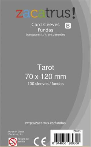 FUNDAS ZACATRUS TAROT 70 MM X 120 MM (100) FUNDAS ZACATRUS TAROT 70 MM X 120 MM (100)