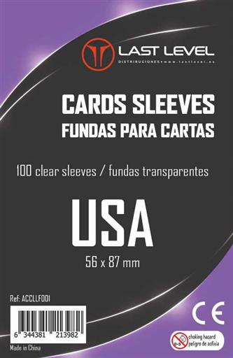 FUNDAS LAST LEVEL USA 56MM X 87MM (100)