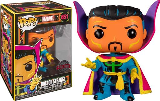 DOCTOR EXTRAÑO FIGURA 9 CM POP! MARVEL BLACK LIGHT F-651