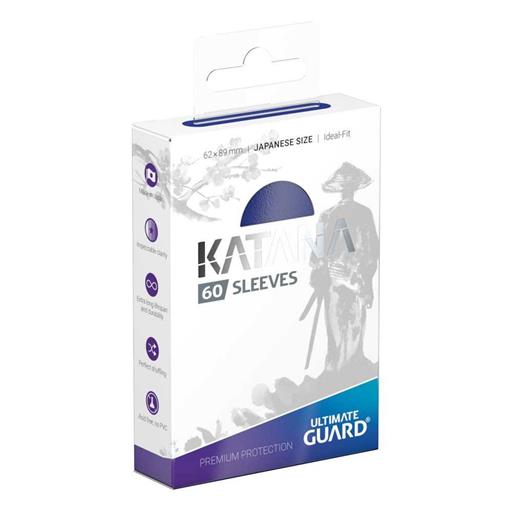 ULTIMATE GUARD KATANA SLEEVES FUNDAS CARTAS TAMAÑO JAPONES AZUL (60)