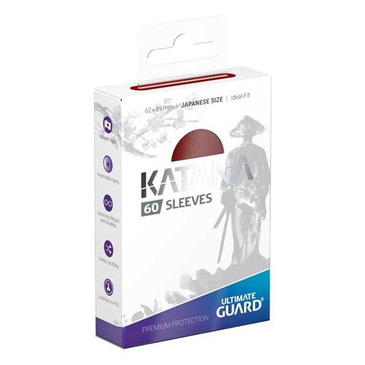 ULTIMATE GUARD KATANA SLEEVES FUNDAS CARTAS TAMAÑO JAPONES ROJO (60)